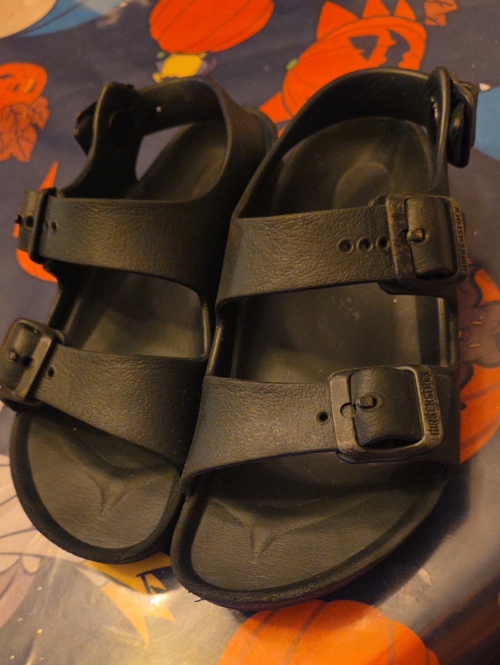 Birkenstock Milano Kids Black Double-Strap Sandals